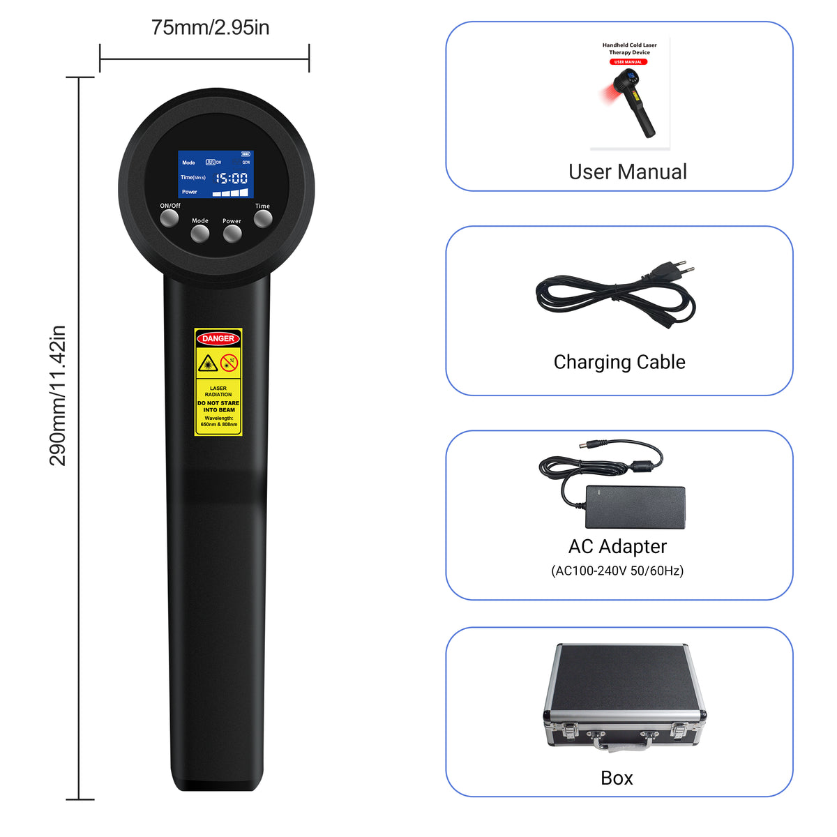 High Power Handheld Laser Therapy Device for Clinics | Commercial Grade Physiotherapy Equipment