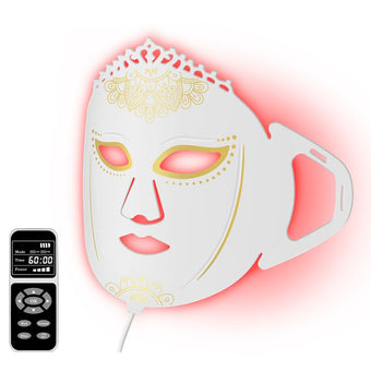 compare product ZJKC 7 Color Red Light Therapy Mask LED Beauty Machine for Face at Home and Travel – Rechargeable & Silicone